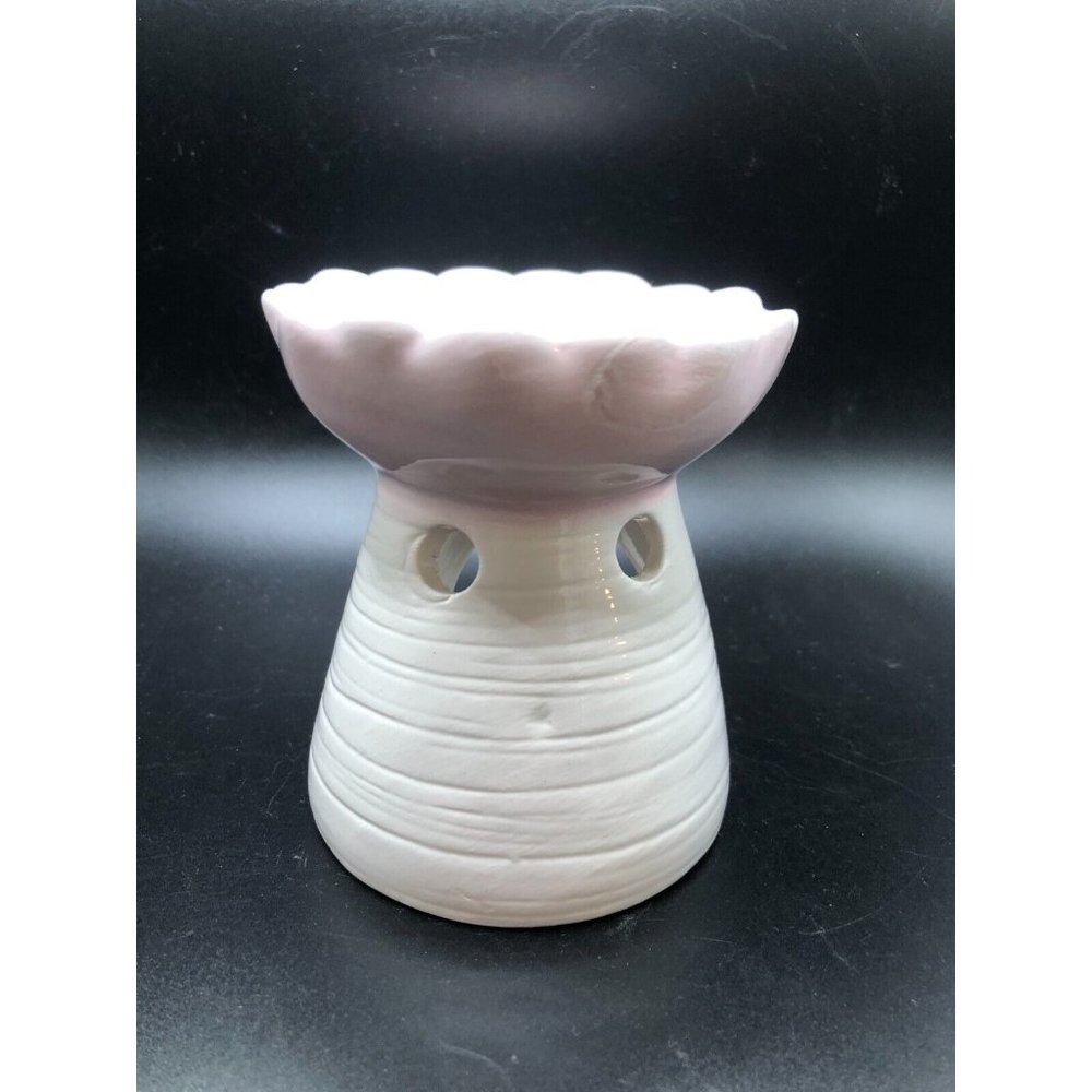 Flower Ceramic Wax Melt Warmer Tealight Candle Holder PINK